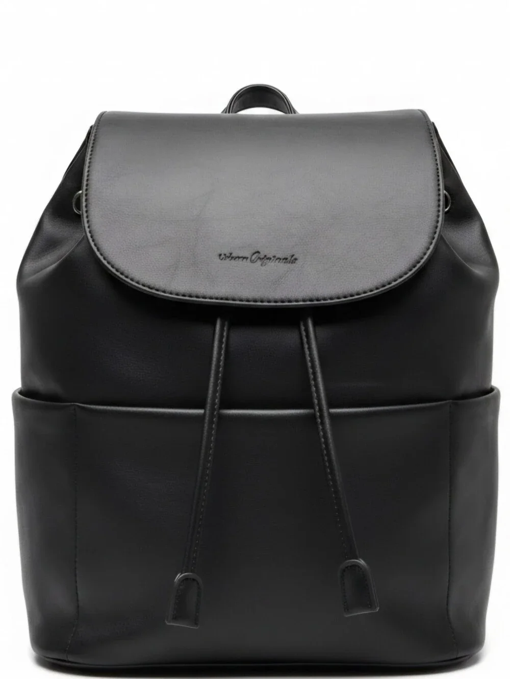 Urban Originals Splendour Vegan Leather Backpack - Black Minimalist Daypack